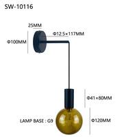 Lámpara de Pared Individual Moderna para Interiores, Estilo Cristal Artístico, Luces LED de Pared con Bola de Cristal Nórdica, Precio de Fábrica