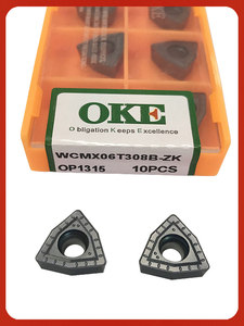 Lama per Trapano Triangolare con Rivestimento PVD Zhuzhou <span class=keywords><strong>Okey</strong></span> for U WCMX06 WCMX08 Universale per Acciaio e Acciaio Inossidabile per Foratura e Lavorazioni di Precisione - Product Image 1