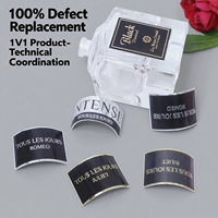 Étiquettes Métalliques Gaufrées Personnalisées avec Logo Privé, Autocollantes en Aluminium, Résistantes à l'Huile, pour Bouteilles de Cosmétiques et de Parfums