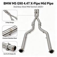 Tubo de escape intermedio OEM de alto rendimiento para BMW M5 G90 4.4T S68 Motor 2025+ de acero inoxidable, sistema de escape catback con mejora acústica