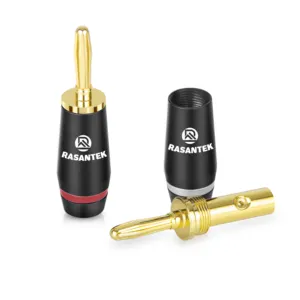 Brass shell beryllium copper body Lock screw quick connect Frosted black speaker banana plug