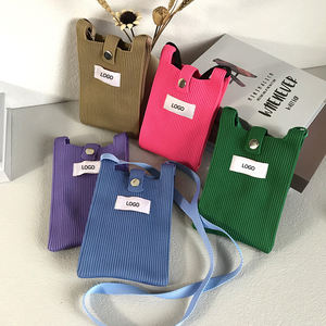 Sac à main en polyester tricoté à la main personnalisé, <span class=keywords><strong>mini</strong></span> sac à bandoulière pour femmes et filles, organisateur, sac de plage, utilisation en été, printemps, automne, hiver - Product Image 2