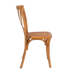 Chaise de <span class=keywords><strong>salle</strong></span> à manger empilable en plastique PP imperméable avec dossier croisé, durable, style ferme, pour la vente en gros, les mariages, les événements de jardin et la <span class=keywords><strong>location</strong></span> - Product Image 2