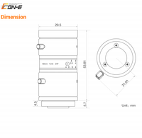 Lensa Visi Mesin HIKROBOT 8MP MVL-MF5028M-8MP FA 50mm Panjang Fokus Tetap C-Mount Apertur Manual Aluminium Resolusi Tinggi