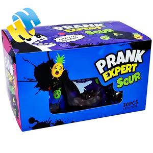 Caramelos de Goma con Sabor a <span class=keywords><strong>Chocolate</strong></span>, Suaves y Ácidos, con Ingredientes de Galleta Semidulce, en Caja Multicolor, 24 Unidades - Product Image 3