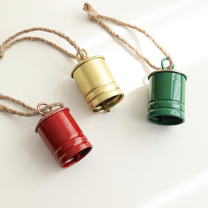 Campana Natalizia Vintage Rustica in Stile Country, Campana a Forma di Mucca, Grande Campana Natalizia in Metallo con Corda di Iuta per Appendere - Product Image 3