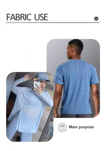 ポリエステルスパンデックス通気性弾性蝶メッシュ生地スポーツシャツメンズドライフィットライトファブリックと日焼け防止服 - Product Image 6