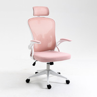 Chaise de bureau ergonomique à dossier haut en maille, chaise d'ordinateur avec coussin en mousse moulée épaisse, accoudoirs réglables, appui-tête et soutien lombaire