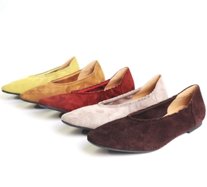 Zapatos Planos de Ballet de Gamuza para Mujer, con Punta en Pico, Lazo, Cómodos, Casuales, para Vestir - Product Image 3