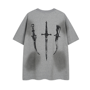 Ropa para <span class=keywords><strong>Hombre</strong></span> - Camiseta de Manga Corta de Alta Calidad con Estampado de Personajes de Dibujos Animados de Estilo Decadente Americano y Temática Oscura - Product Image 4
