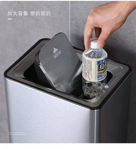 <span class=keywords><strong>Poubelle</strong></span> à <span class=keywords><strong>couvercle</strong></span> <span class=keywords><strong>basculant</strong></span> en acier inoxydable, grande capacité, pour les espaces publics et les hôtels - Product Image 5