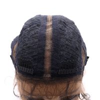 34 "pas cher long crépus cheveux raides couleur synthétique queue de cheval perruques pleine dentelle tressée perruques pour les femmes noires crépus Curl avant