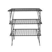 Table de camping pliable multifonctionnelle noire, table d'extérieur, table en métal