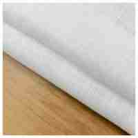 Tissu de rideau transparent extra large aspect lin 180 g/m² texture quadrillée polyester imitation lin pour fenêtre