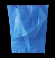 Sac de rangement en plastique bleu facile à ouvrir avec tube en plastique pour l'emballage alimentaire