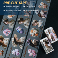 Rouleaux de ruban adhésif washi PET mat prédécoupés personnalisés, rouleaux d'autocollants pour scrapbooking, journalisation, fournitures décoratives haut de gamme et mignonnes