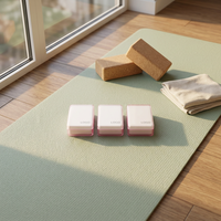 Tuiles de Mahjong en Acrylique de Luxe Modernes Premium, Couleurs Rose et Blanc, Logo Personnalisé Imprimé, Portables et Durables pour Jeu de Loisirs à Domicile