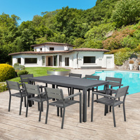 Mobilier d'extérieur au design moderne Chaise de jardin en aluminium avec longueur réglable Matériau métallique