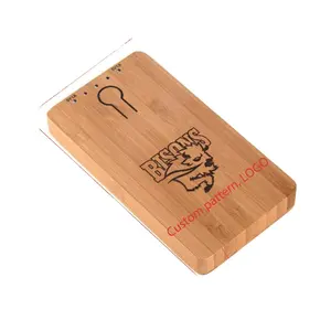 Portable en bambou et produits en bois Charge sans fil Banque d'alimentation en bois massif en bois Alimentation mobile