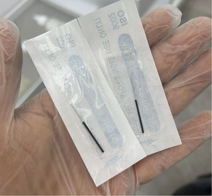 Aiguille de transplantation de cheveux pour sourcils à double usage - Tube creux pour cheveux naturels et entraînement, emballage stérile (30x80mm), 0.3g, faible MOQ - Product Image 2