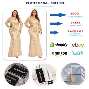 Robes de soirée de luxe grande taille 2026, élégantes, à manches longues, brodées de sequins, longues robes de soirée pour femmes, robes de bal pour femmes - Product Image 3