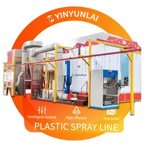 spray coating line for metal fence aluminum pole bar with cyclone system