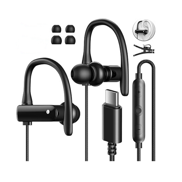 Best Selling USB-C Wired Headphones with Carry Case Perfect Replacement Earbuds for Smartphones Without 3.5mm Jack