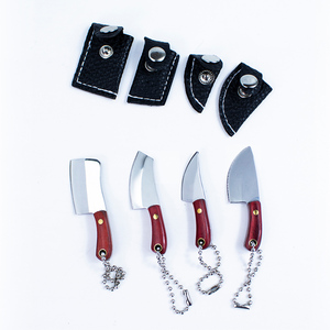 Mini Navaja de Bolsillo con Llavero y Funda de Cuero, Pequeños Cuchillos EDC, Abridor de Cajas de Paquetes Express - Product Image 4