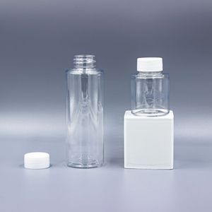 Botella de muestra de plástico transparente de 40 ml con tapa de rosca, frasco de PET para envasado de productos químicos diarios - Product Image 1