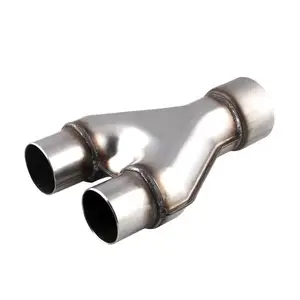 Universal Custom Car Exhaust Y-Pipe Stainless Steel exhaust Y type pipe adapter connector