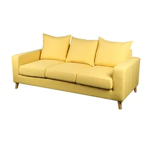 Современный Европейский стиль износостойкая гостиная модульные тканевые диваны классический желтый угловой диван