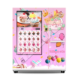 Haloo 49-inch Touch Screen Fresh Fruit Cake Sandwich Salad Sushi Vending Machine With Cooling System To Keep Fresh