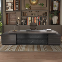Chaise de bureau de bureau moderne de grande classe de haute qualité superviseur de patron meubles de conception modulaire en bois