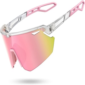 Lunettes de soleil de sport polarisées UV400 avec logo personnalisé, grandes lunettes de baseball pour hommes et femmes, cyclisme, extérieur, coupe-vent - Product Image 1
