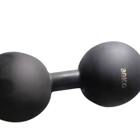 Logo personnalisé de haute qualité 40kg-115KG ensemble d'haltères ronds en fonte noir pour salle de sport ou entraînement à domicile haltères de cirque