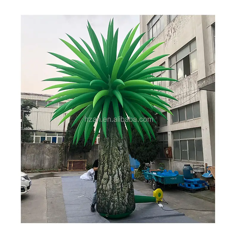 Modelo de planta inflable gigante, palmera inflable para publicidad al aire libre
