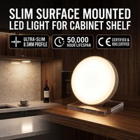 Éclairage intérieur, lumière LED ronde à montage en surface pour vitrine, éclairage d'étagère, 5017-44-1