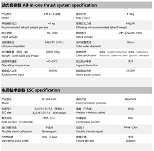 Système de propulsion professionnel pour drones de charge lourde — Kit moteur sans balais avec hélices CW CCW - Product Image 5