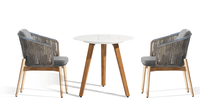 Teck Chaise De Patio De Meubles de Jardin Table et Chaise D'extérieur En Teck Ensemble de Salle À Manger