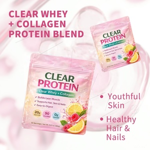 Poudre de protéines de lactosérum clair et de collagène 20g – Isolat de protéines de lactosérum clair avec biopeptides pour la santé des muscles maigres, des cheveux, de la peau et des ongles - Product Image 6