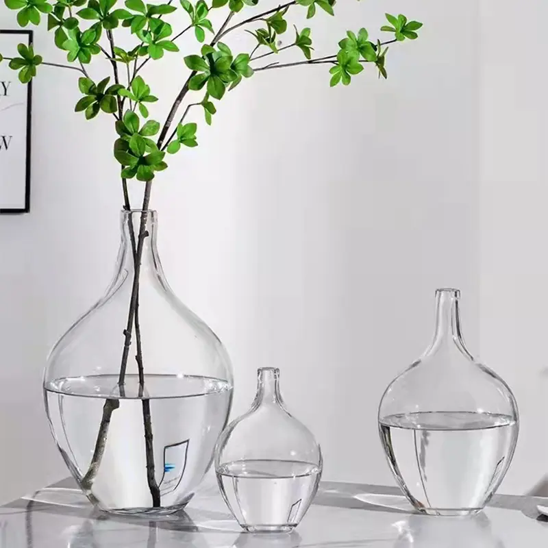 Wedding Nordic Home Decor Ornament Elegant 2023 European Glass Vase For Flowers Glass Vases