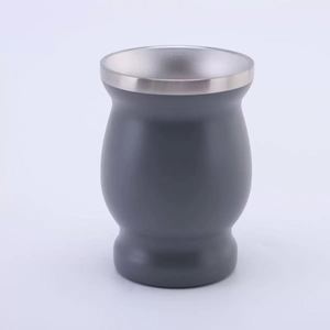 Mug isotherme réutilisable en acier inoxydable, surface mate, à paroi double - Product Image 4