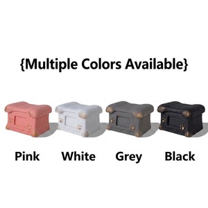 Pink Pet Urn Dog Cat Memorial Box Composite Cremation Keepsake Coffin Paw Print <b>Ash</b> Holder - Product Image 3