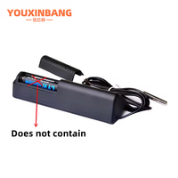 Termometer mobil DS-1, alat kontrol Sensor suhu jam C/F tampilan LCD dengan Probe untuk kendaraan mobil
