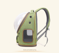 Sac de transport panoramique pour chat, détachable, en maille respirante, ajustable, en polyester, pour petits chiens, avec logo personnalisé OEM