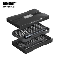 JAKEMY – Kit de tournevis magnétique 73-en-1 en acier au chrome-vanadium, certifié CE, boîte à outils pour réparation d'ordinateurs portables et smartphones, manuel, OEM