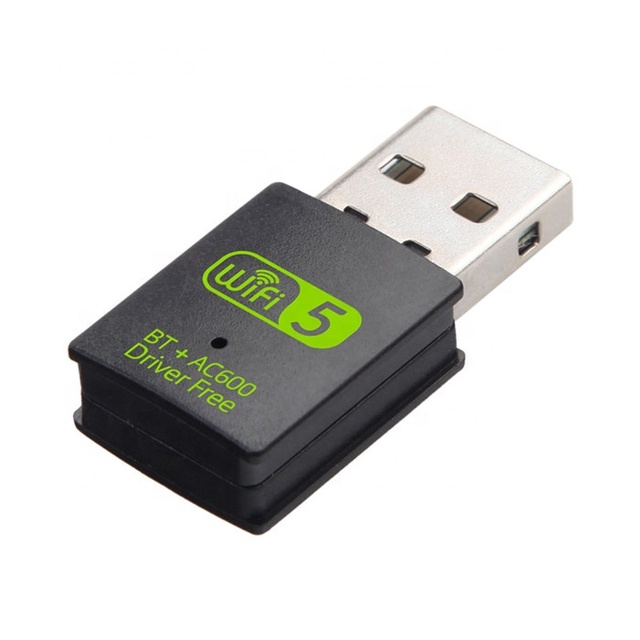 2in1 Wireless USB WiFi Adapter 600Mbps Dual Band 2.4GHz BT V5.0 Built-in Antenna RTL8821CU Chipset