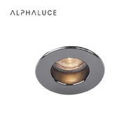 Mini spot encastré fixe en aluminium sans cadre, COB, anti-éblouissement, dimmable, pour les intérieurs de restaurants et les aménagements hôteliers