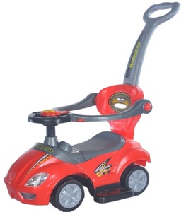 Voiture à pédales en gros pour enfants, tricycle à glissière en plastique à 4 roues pas cher avec poignée de poussée, musique et <span class=keywords><strong>parapluie</strong></span>, cadeau - Product Image 3