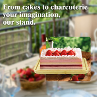 Couverture de gâteau en acrylique 2026 transparente facile à nettoyer pour événements en plein air, maison, boulangerie commerciale, affichage de la fraîcheur
